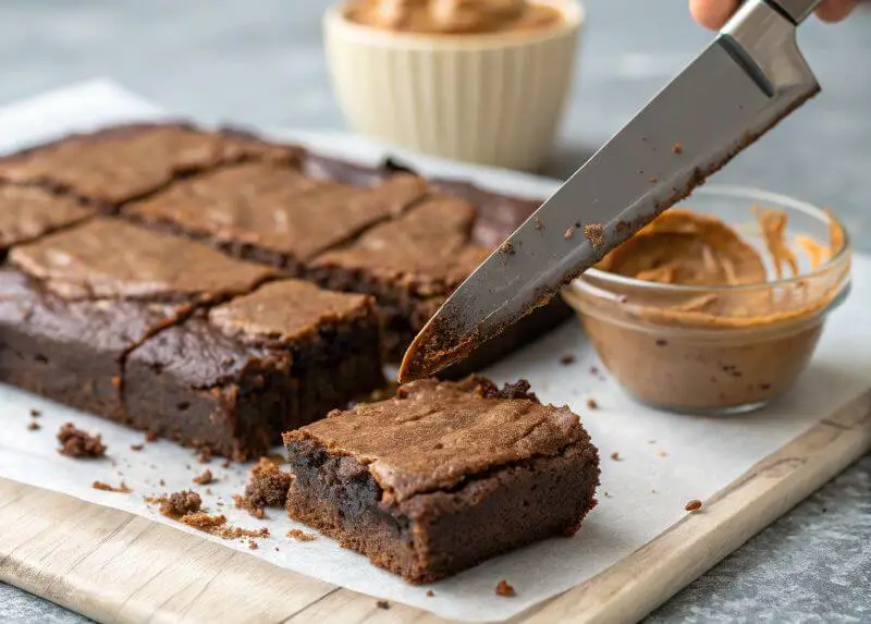 Protein brownies served with fresh berries and yogurt.