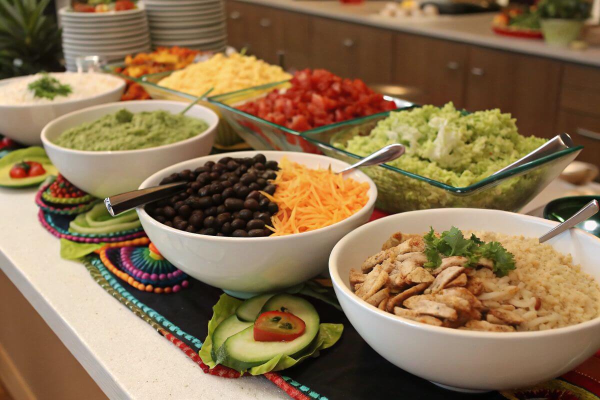 Steps to cook rice for burrito bowls: rinsing, simmering, and fluffing