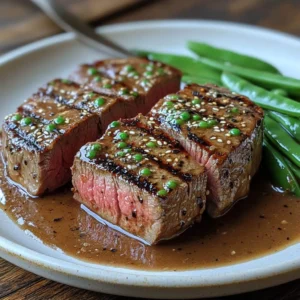 grilled bistro beef steak with herb butter