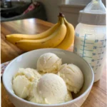 breast milk ice cream homemade in a bowl